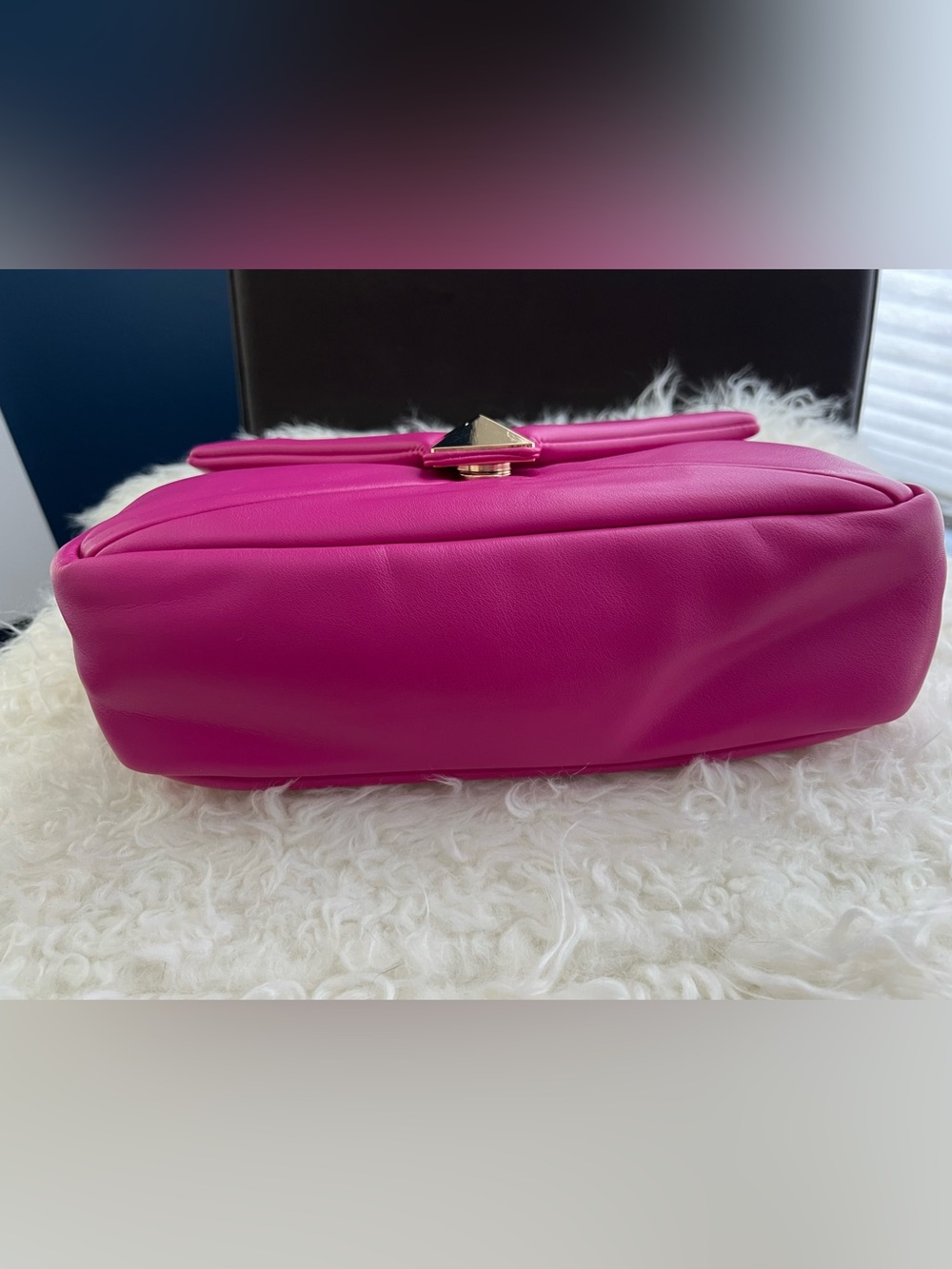 Fuchsia Quilted Chain Shoulder Bag - Unbranded - Picture 7 of 10